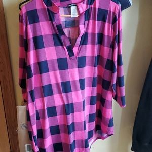 Hemish buffalo plaid tunic